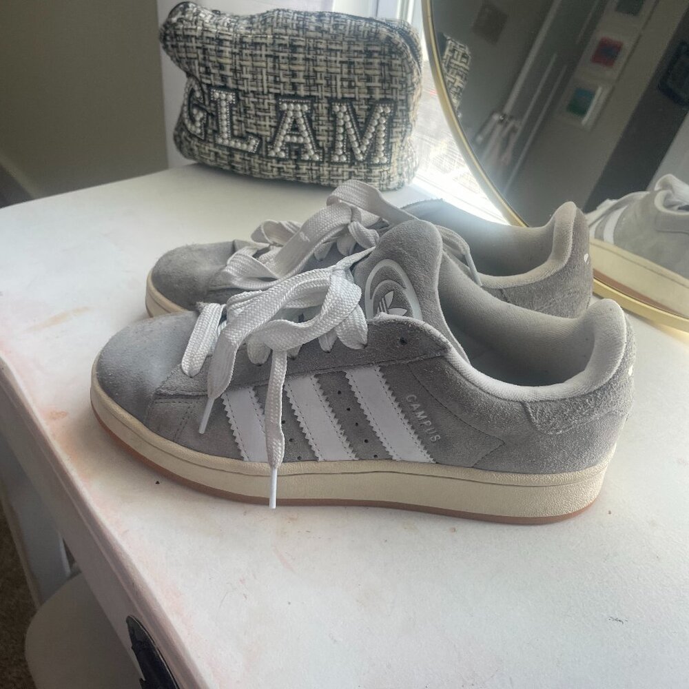 Cute Grey Adidas Campus Shoes (Price Negotiable)